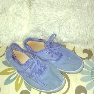 Soft canvas sneakers.